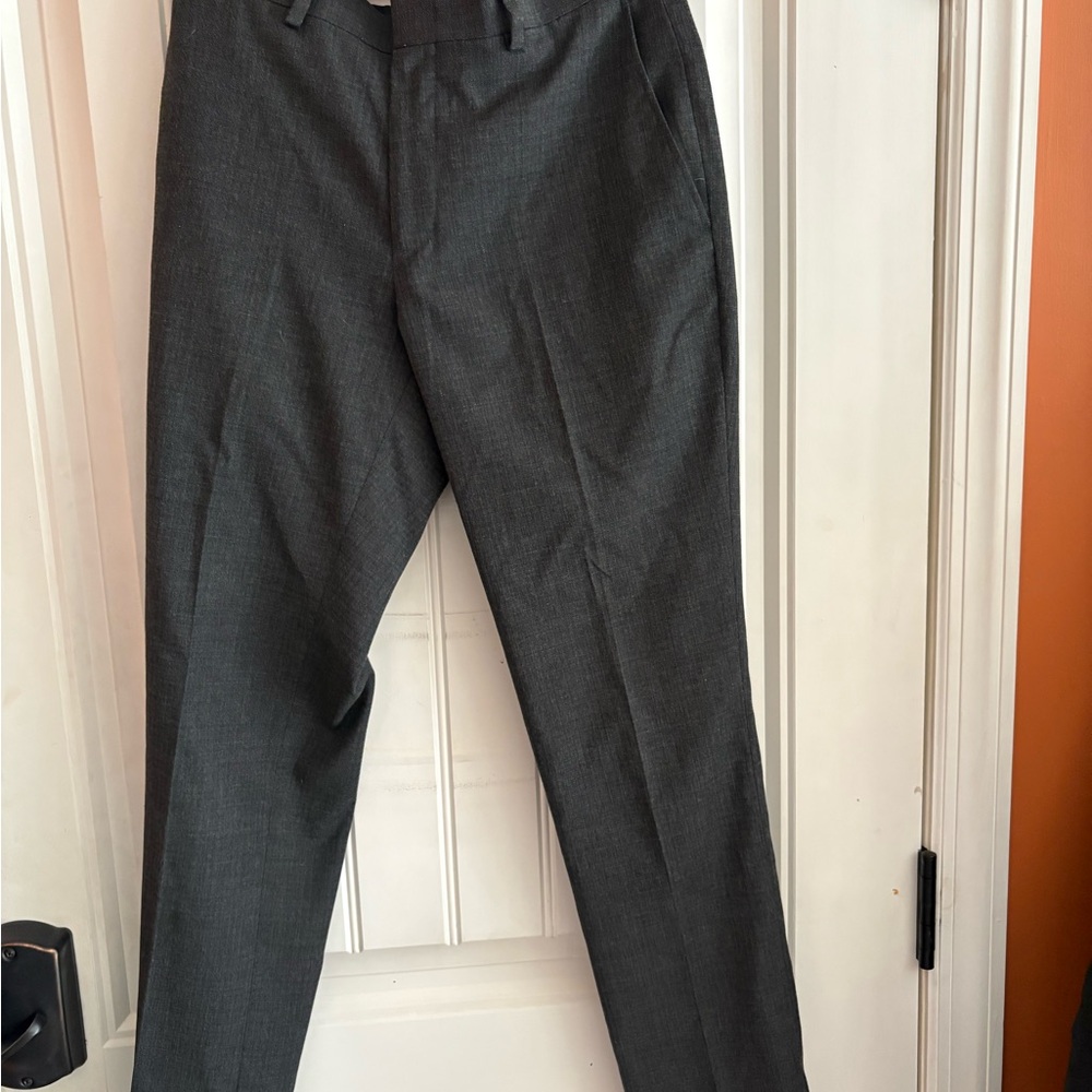 Apt. 9 Brown Slim-Fit Dress Pants with Blue Label Accent 29/30